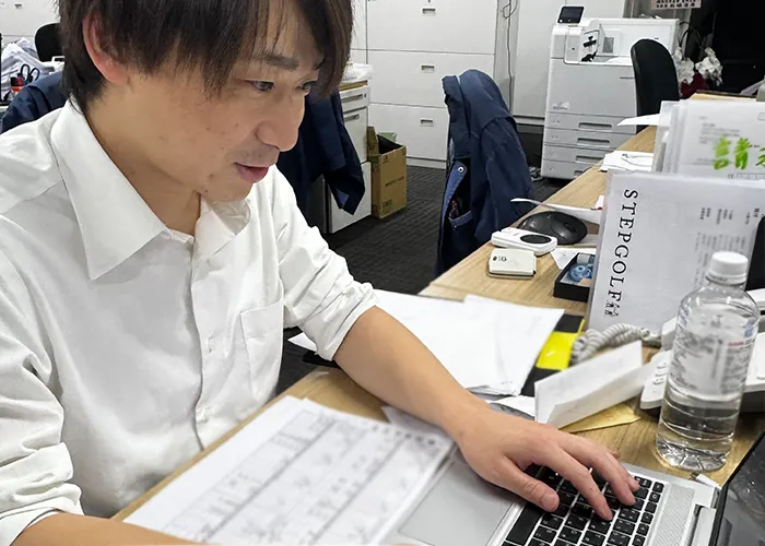 6:00 事務所にて作業